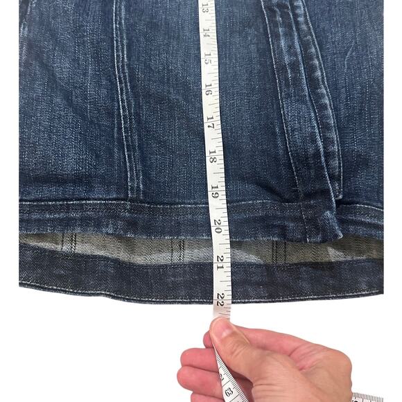 Helmut Lang Dark Wash Denim Moto Jacket With Pockets, size (S) P - Picture 9 of 11